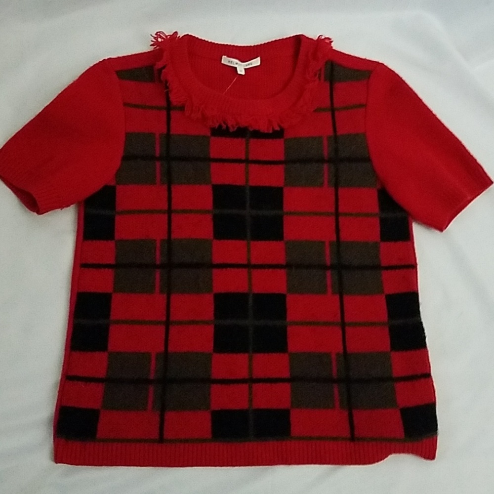 Helmut Lang Plaid Sweater M Nwot